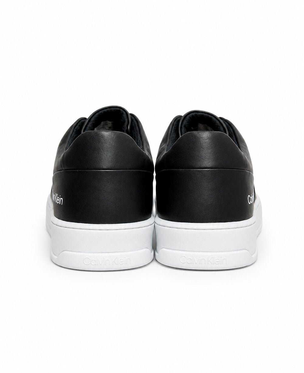 Tênis Preto Masculino De Couro Cano Baixo - Calvin Klein