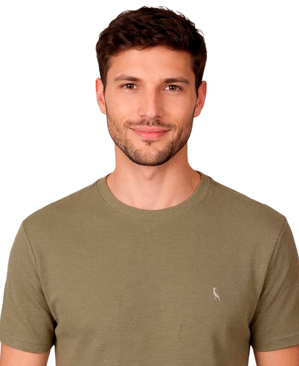 Camiseta Verde Militar Masculina Super Slim - Reserva