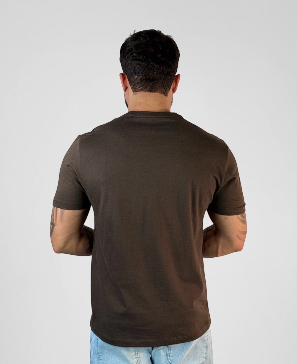 Camiseta Café Masculina Malha Regular - Aramis