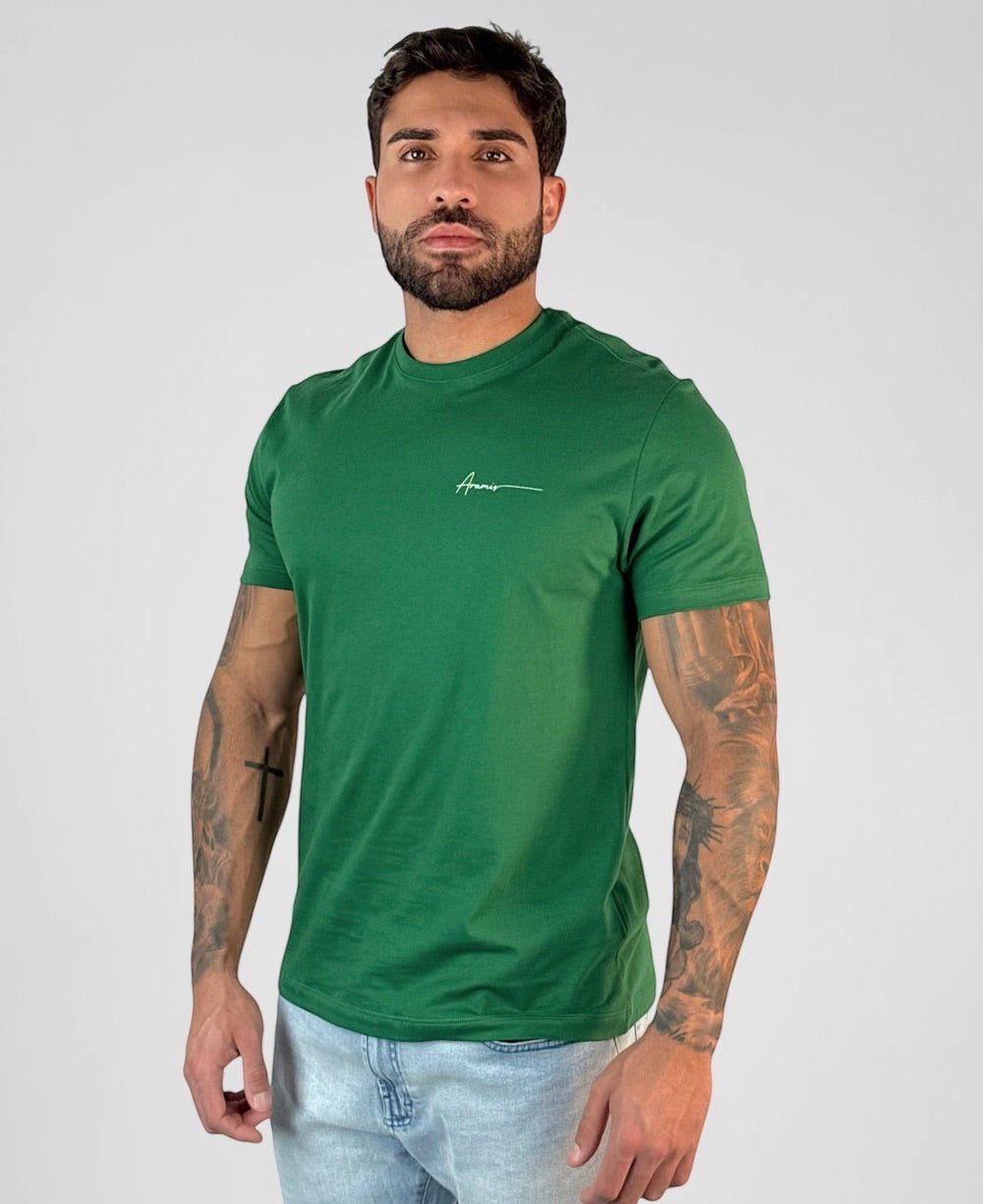 Camiseta Masculina Verde Malha Regular - Aramis