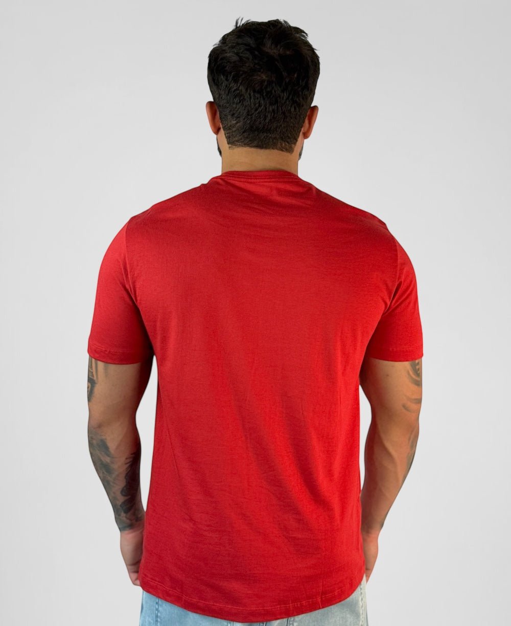Camiseta Masculina Vermelho Malha Regular - Aramis