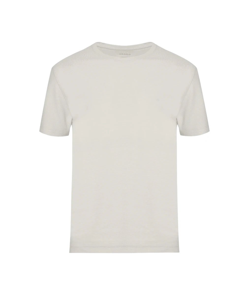 Camiseta Manga Curta Com Textura Ottoman Marfim - Aramis
