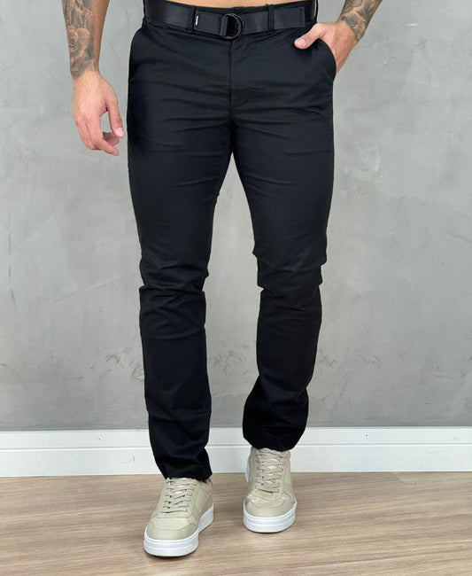 Calça Alfaiataria Preta Masculina Slim - Calvin Klein