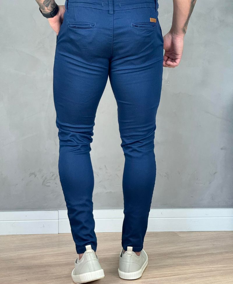 Calça Alfaiataria Azul Bic Masculina Super Skinny  - Paladho´s Jeans