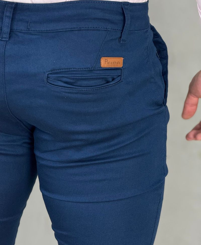 Calça Alfaiataria Azul Escuro Masculina Super Skinny - Paladho´s Jeans