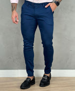 Calça Alfaiataria Azul Escuro Masculina Super Skinny - Paladho´s Jeans