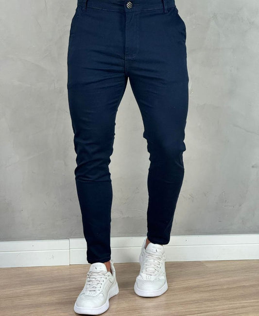 Calça Alfaiataria Azul Marinho Masculina Skinny - Codi Jeans