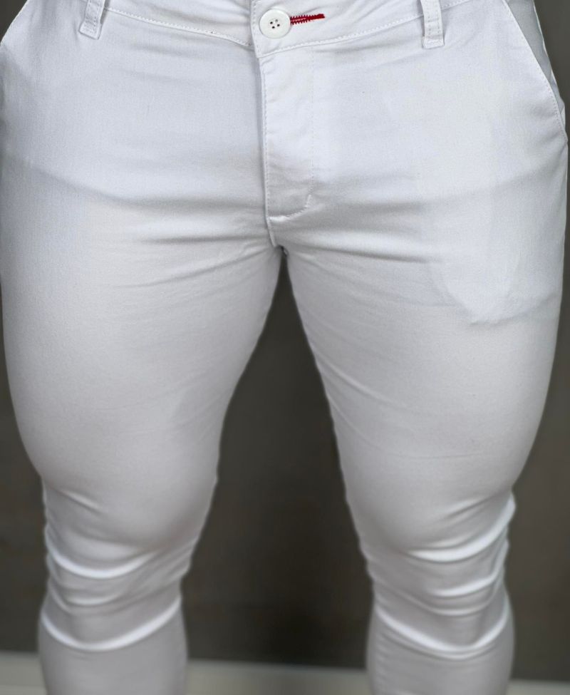Calça Alfaiataria Branca Masculina Skinny - Paladho´s Jeans Wear