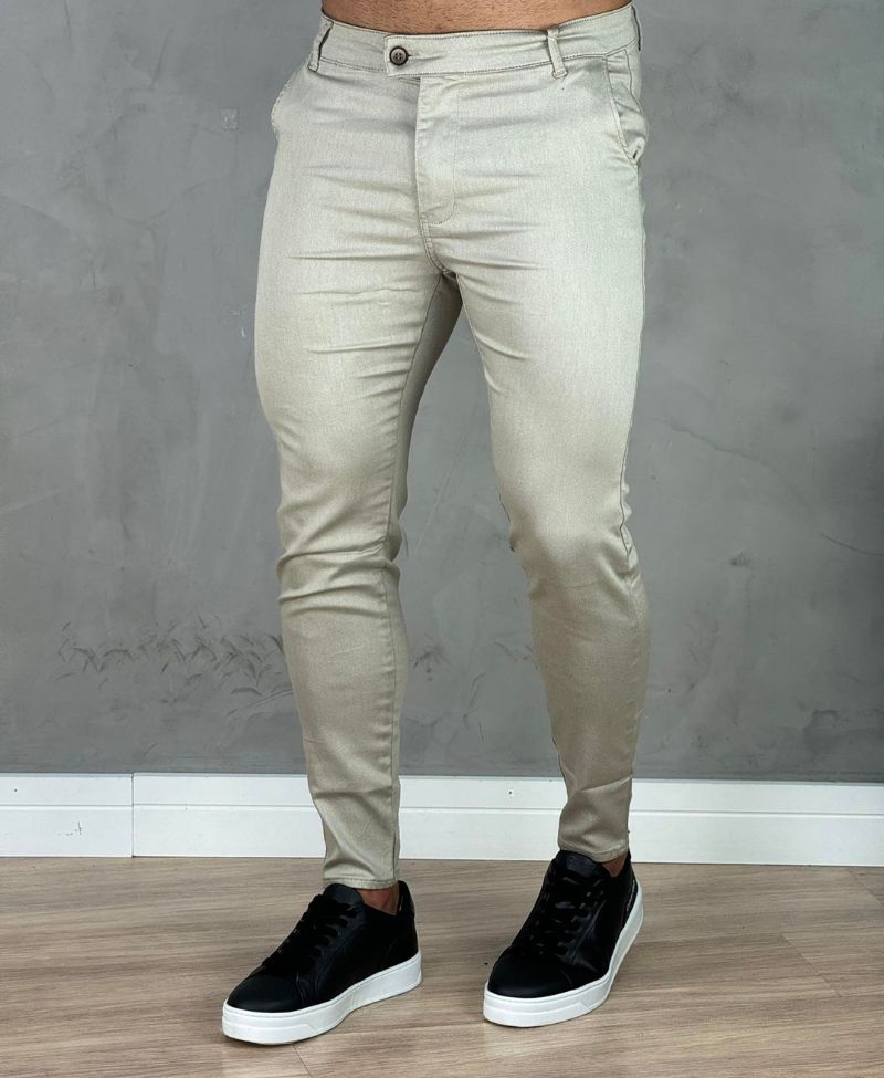 CALÇA SARJA PRETA MASCULINA SUPER SKINNY LISA - CITY DENIN86