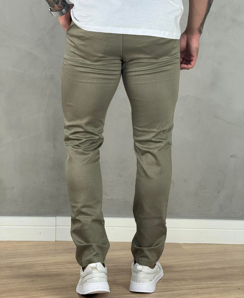 Calça Alfaiataria Caqui Masculina Slim  - Paladho´s Jeans Wear