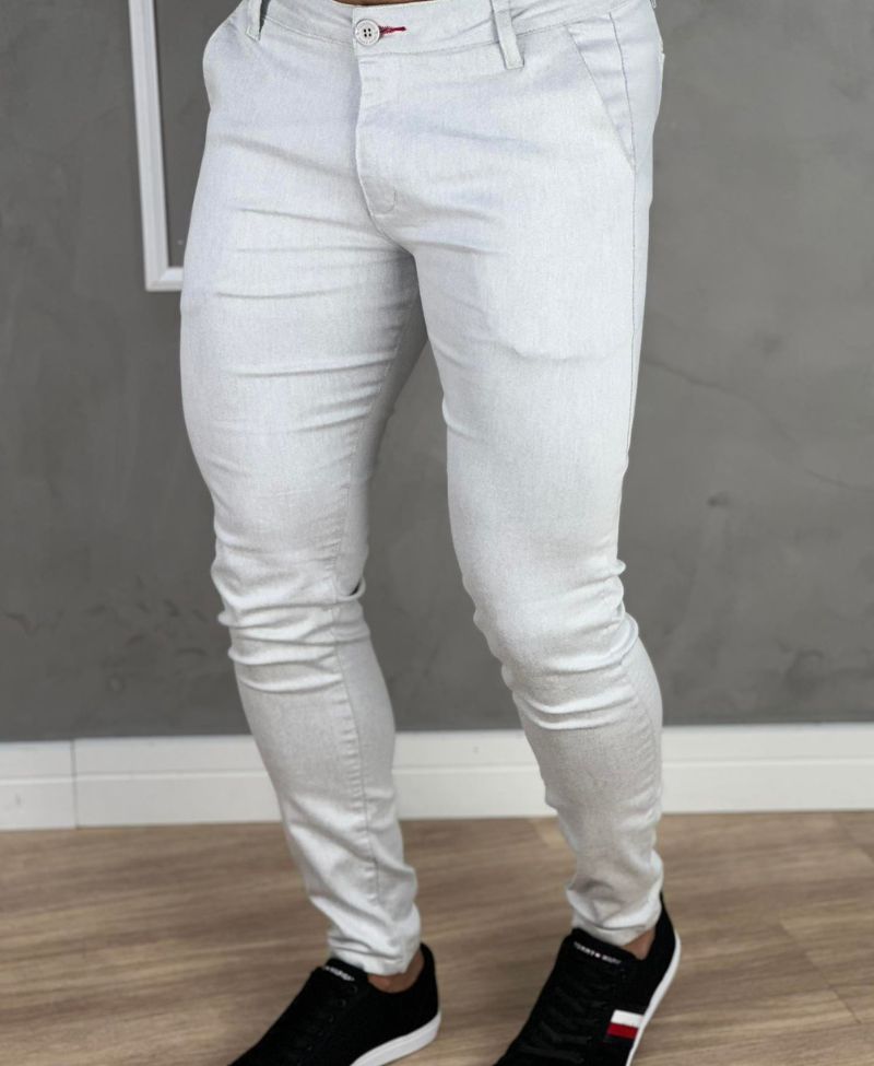 Calça Alfaiataria Gelo Masculina Super Skinny - Paladho´s Jeans
