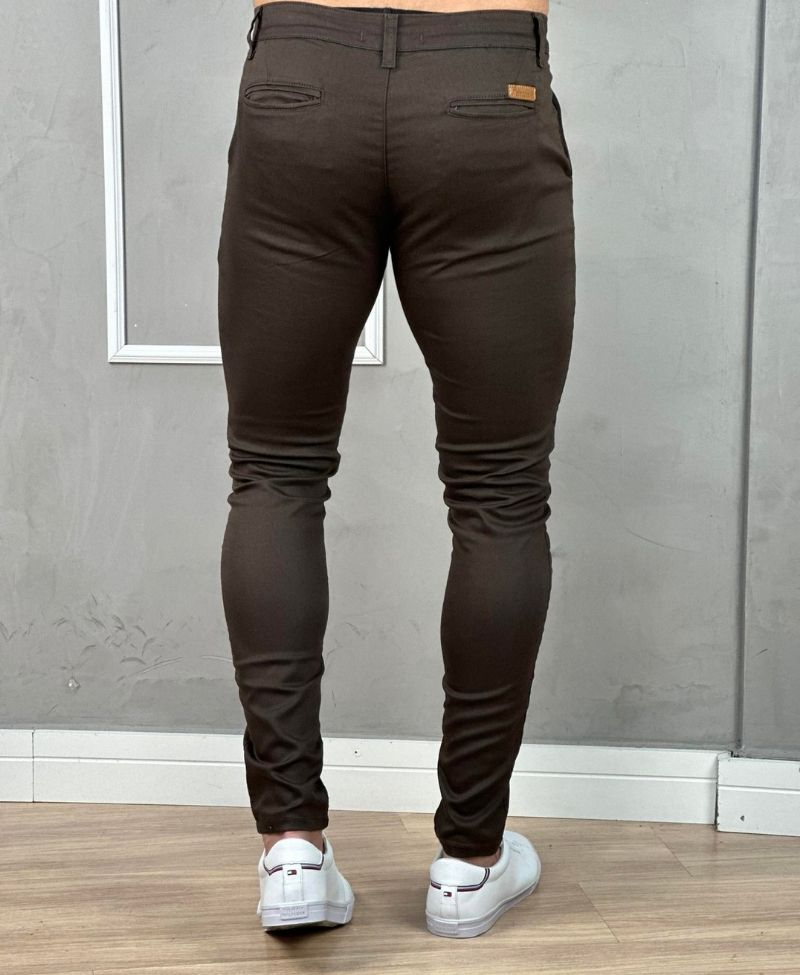 Calça Alfaiataria Masculina Marrom Skinny - Paladho´s Jeans Wear