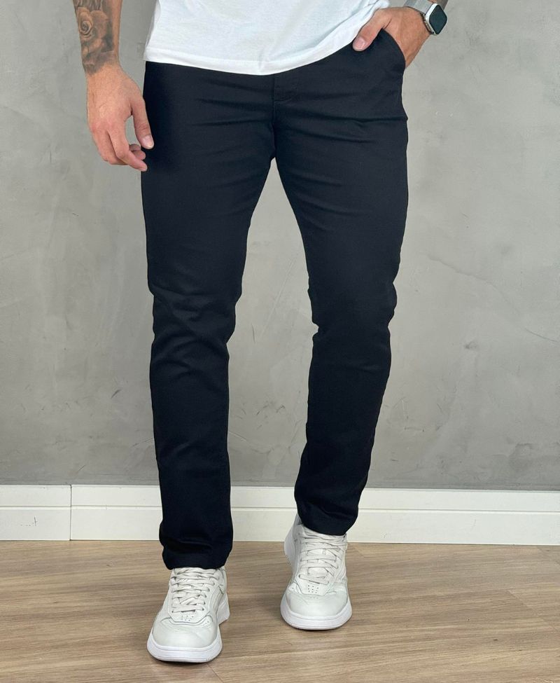 Calça Alfaiataria Preta Masculina Slim  - Paladho´s Jeans Wear