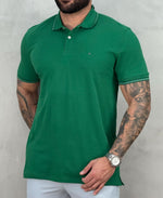 Camisa Polo Verde Masculina Piquet Frisos - Aramis