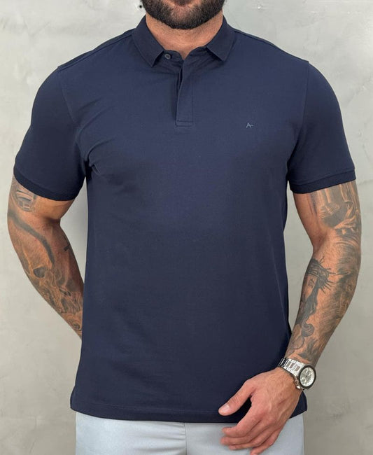 Camisa Polo Azul Marinho Masculina Piquet Colorfix - Aramis