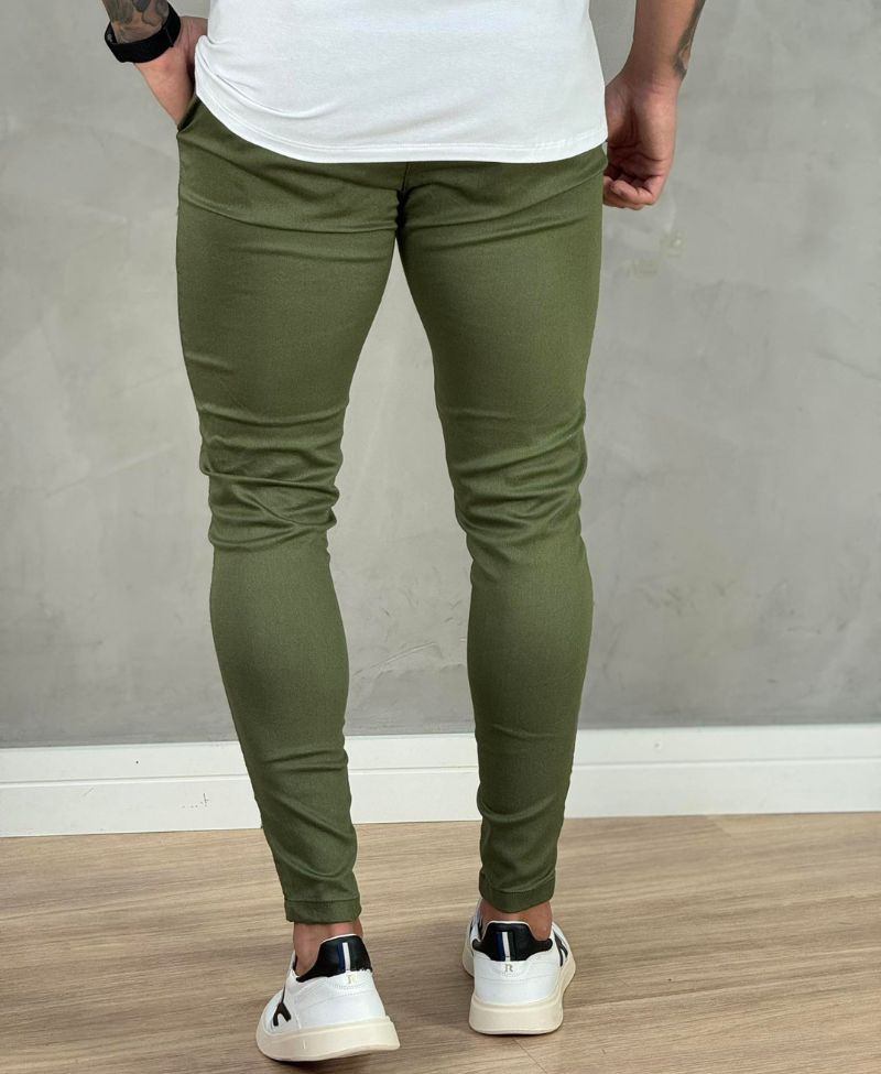 Calça Alfaiataria Verde Nativo Masculina Super Skinny - Jay Jones