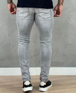 Calça Jeans Cinza Mescla Masculina Skinny Lisa  - Visual Jeans