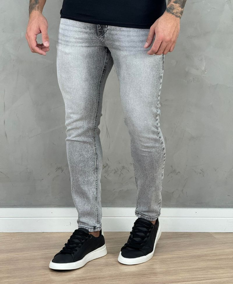 Calça jeans masculina shops cinza