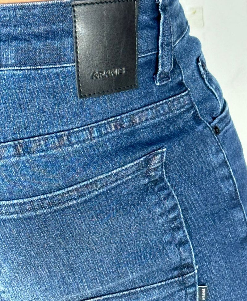 Calça Jeans Azul Stonado Masculina Slim - Aramis