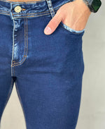 Calça Jeans Escura Masculina Skinny Lisa  - Visual Jeans
