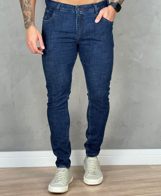 Calça Jeans Escuro Masculina Super Skinny Lisa - Paladho´s Jeans