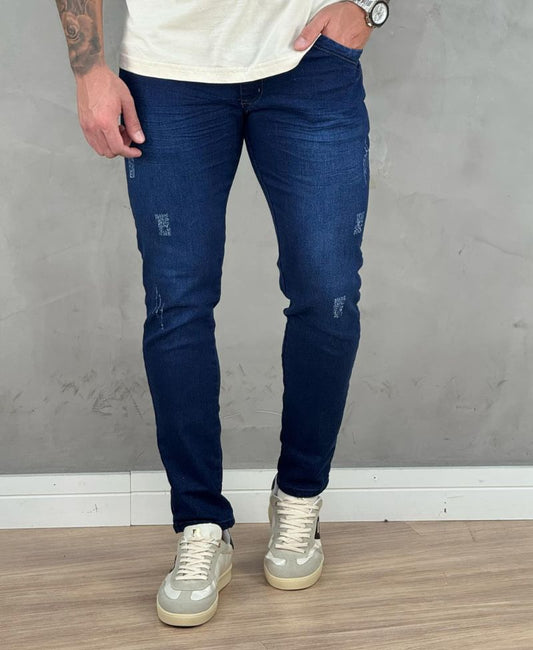 Calça Jeans Escuro Tear Masculina Super Skinny - Rota 77