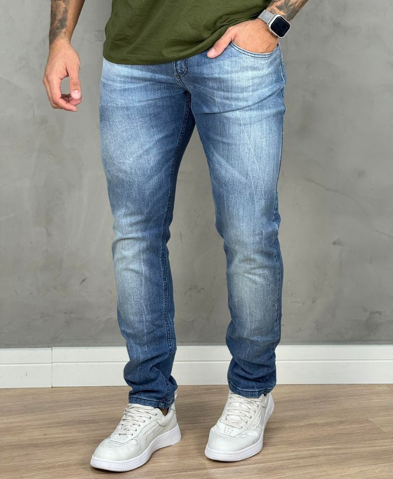 Calça Jeans Estonado Masculina Igor Skinny - Forum