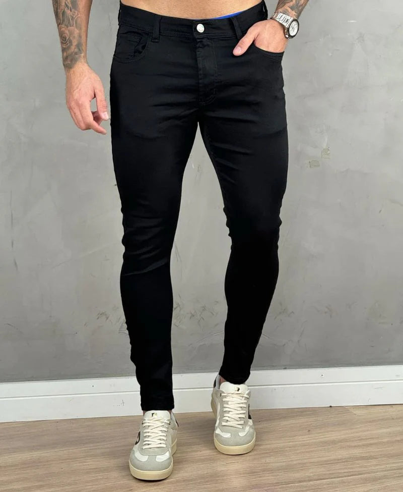 Kit 2 Calças Jeans Preto Lisa Skinny - City Denim