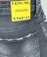 Calça Jeans Preto Estonado Masculina Skinny Lisa  - Visual Jeans