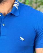 Camisa Polo Azul Bic Masculina Written Collar - Acostamento