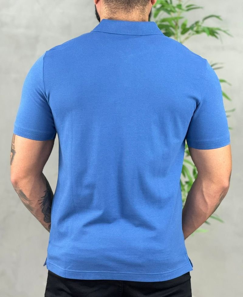 Camisa Polo Azul Céu Masculina Smooth - Calvin Klein