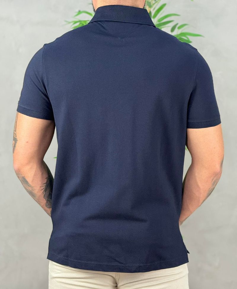 Camisa Polo Azul Marinho Masculina Regular Fit - Tommy Hilfiger