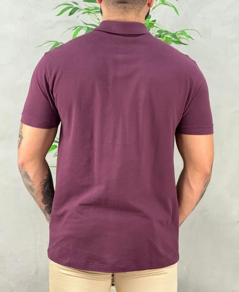 Camisa Polo Bordo Masculina Piquet - Aramis