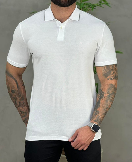 Camisa Polo Branca Masculina - Aramis