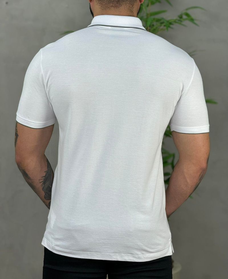 Camisa Polo Branca Masculina - Aramis