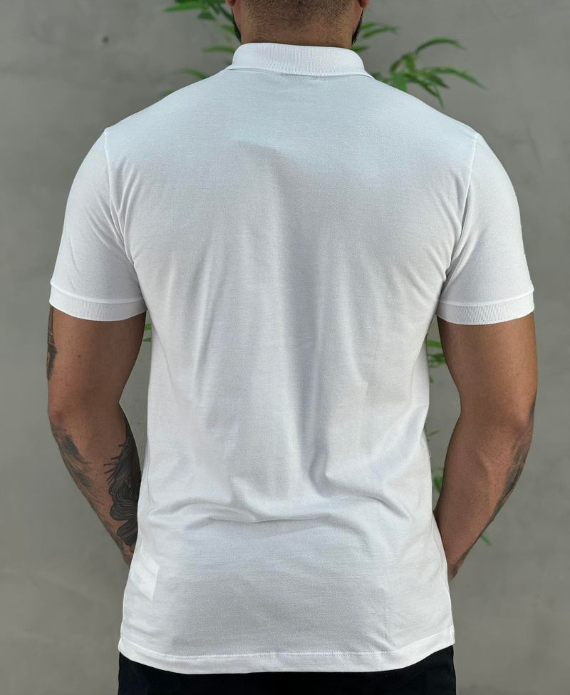 Camisa Polo Branca Masculina Piquet Regular - Aramis