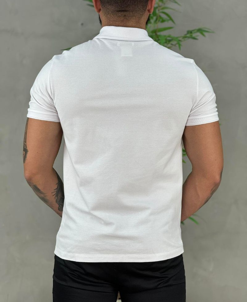 Camisa Polo Branca Masculina Premium - Calvin Klein