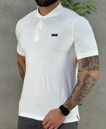 Camisa Polo Branca Masculina Slim Piquet - Calvin Klein