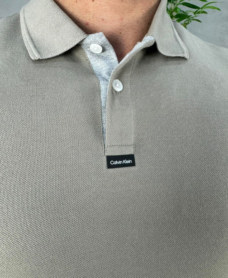 Camisa  Polo Caqui Claro Masculina Premium - Calvin Klein