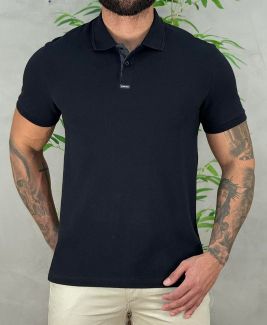 Camisa Polo Preta Masculina Premium - Calvin Klein