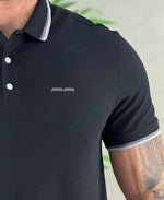 Camisa Polo Preta Masculina Two Lines - John John