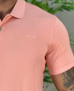 Camisa Polo Rosa Claro Mesclado Masculina Liquid Touch - Calvin Klein