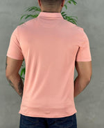 Camisa Polo Rosa Claro Mesclado Masculina Liquid Touch - Calvin Klein