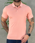 Camisa Polo Rosa Claro Mesclado Masculina Liquid Touch - Calvin Klein