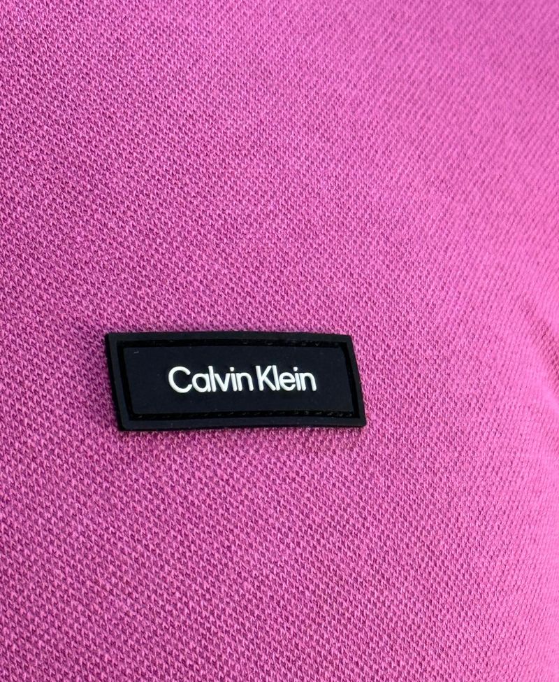 Camisa Polo Rosa Masculina Slim Piquet - Calvin Klein