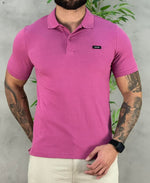 Camisa Polo Rosa Masculina Slim Piquet - Calvin Klein