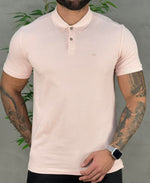 Camisa Polo Rosa Médio Masculina Liquid Touch - Calvin Klein