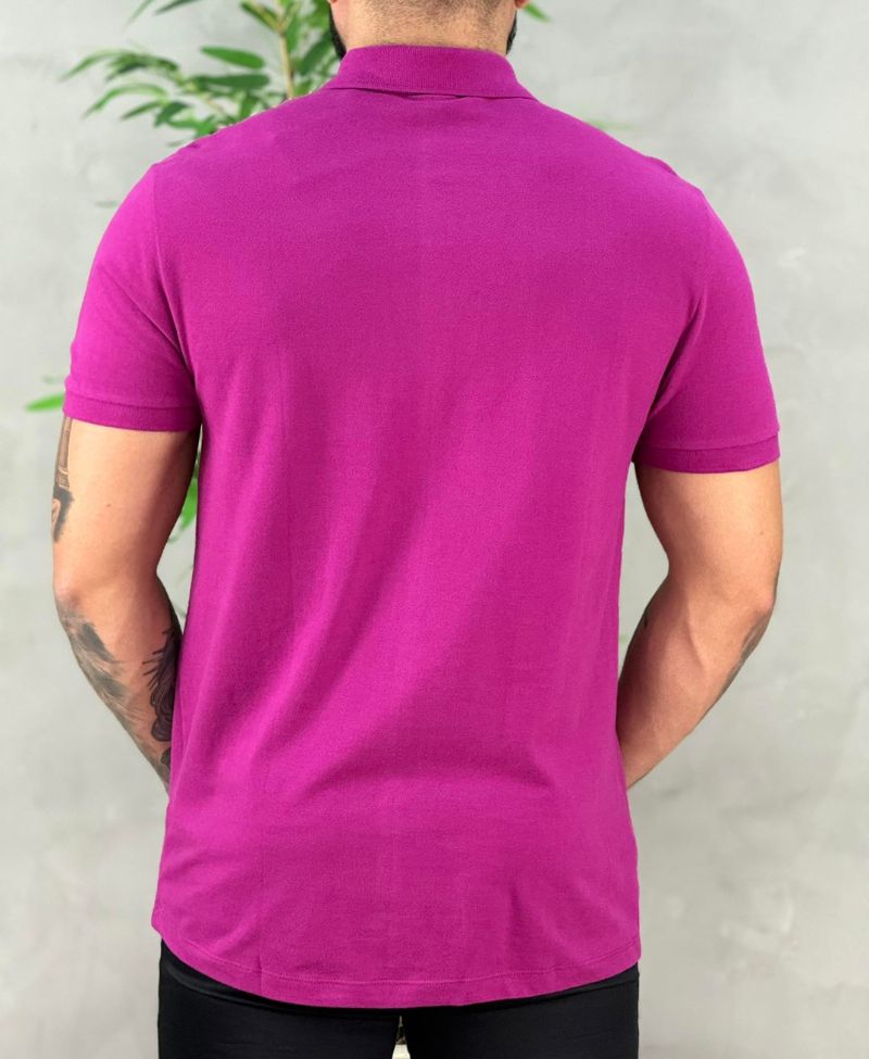 Camisa Polo Rosa Orquidea Masculina Piquet - Aramis