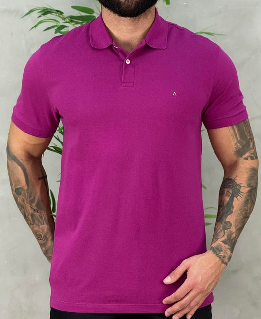 Camisa Polo Rosa Orquidea Masculina Piquet - Aramis