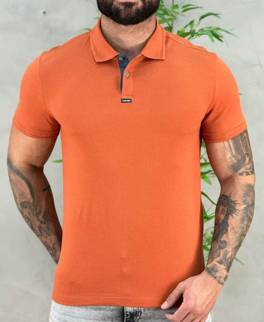 Camisa Polo Terra Cotta Masculina Premium - Calvin Klein